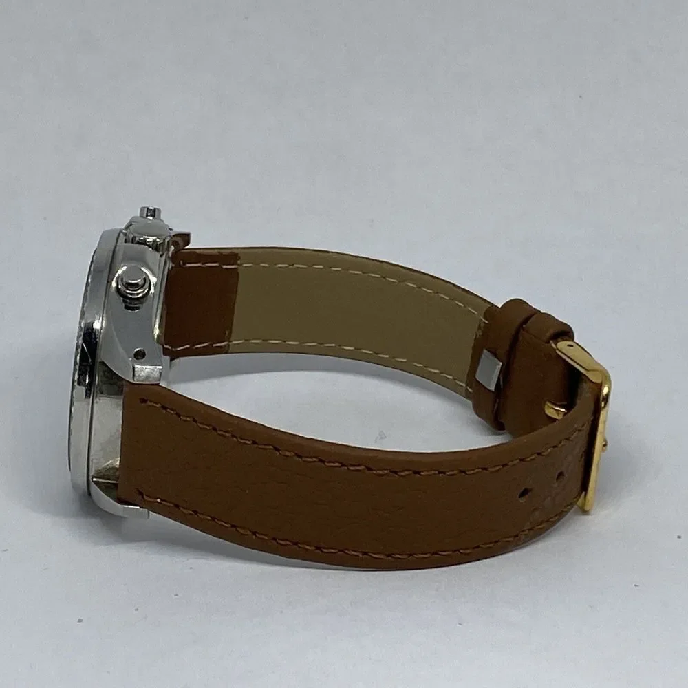 Fossil ES2681 Women's Brown Leather Analog Silver Dial Quartz Wrist Watch HK996